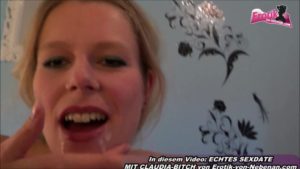 Blonde Amateurin fickt wild bei privatem Porno